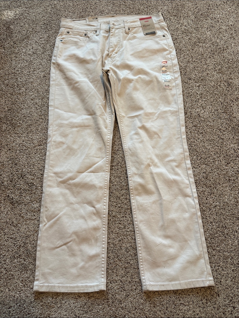 Levi's 514 Men’s Straight Jeans in Off-White size 32x30 (NWT)